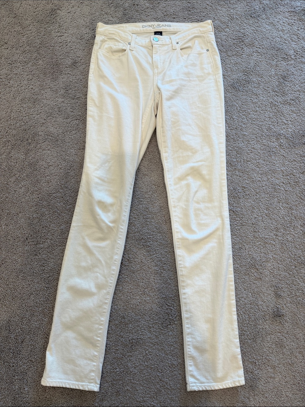 DKNY Cream Soho Skinny Jeans